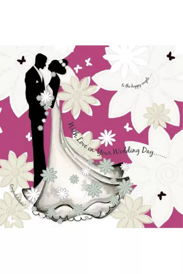 Clear Creations Karnet Swarovski kwadrat SL04 �lub Para M�oda
