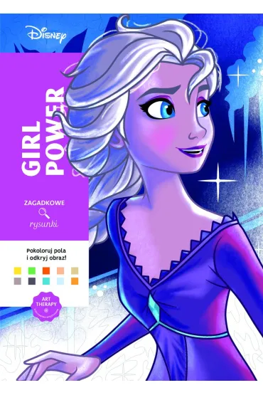 Disney. Girl power. Zagadkowe rysunki. Art therapy. Kolorowanka antystresowa - William Bal