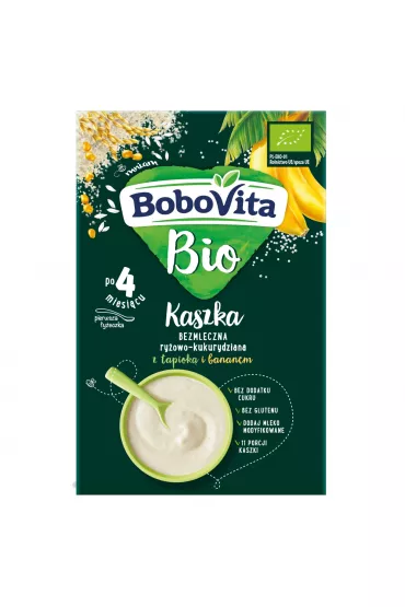 Kaszka bezmleczna ry�owo-kukurydziana z tapiok� i bananem po 4 miesi�cu 200 g bio GRATIS