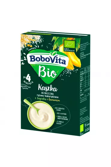 Kaszka bezmleczna ry�owo-kukurydziana z tapiok� i bananem po 4 miesi�cu 200 g bio GRATIS