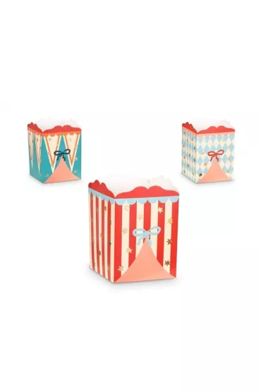 PartyDeco Pude�ka na przek�ski Cyrk mix 6 szt.