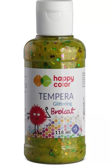 Happy Color Farba tempera brokatowa, z�oty, 118 ml