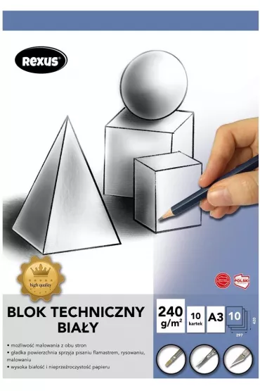 Beniamin Blok techniczny A3 Premium biay 10 kartek