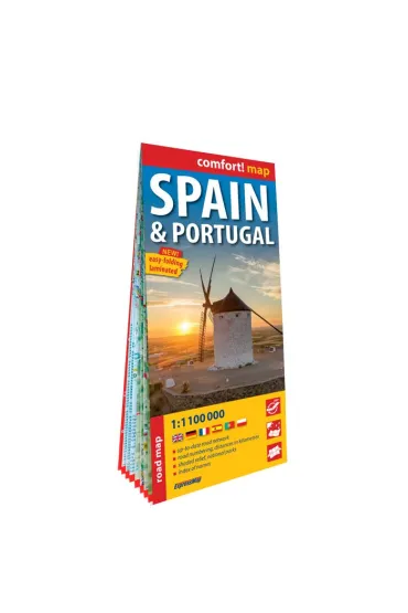 Hiszpania i Portugalia. Laminowana mapa samochodowa w skali 1:1 100 000