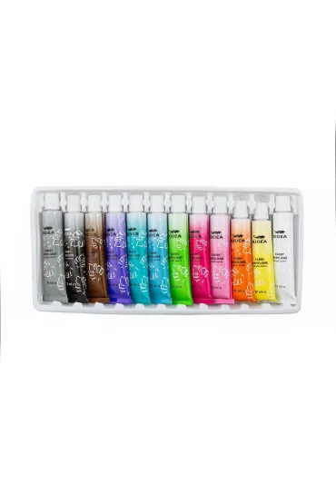 Derform Farby akrylowe neonowe 12x12ml