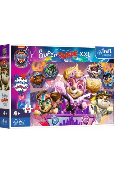 Puzzle 60 el. Super Shape XXL. Weso�e Pieski Trefl