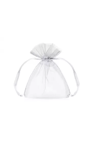 PartyDeco Woreczki z organzy bia�y 10cm 10 szt