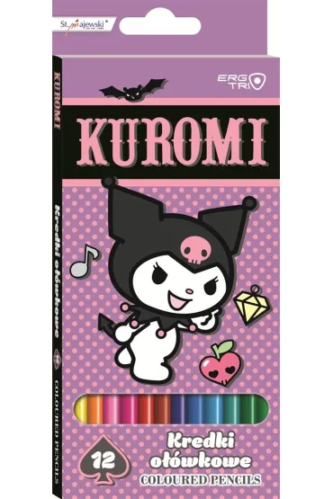 St. Majewski Kredki o��wkowe tr�jk�tne Kuromi 12 kolor�w