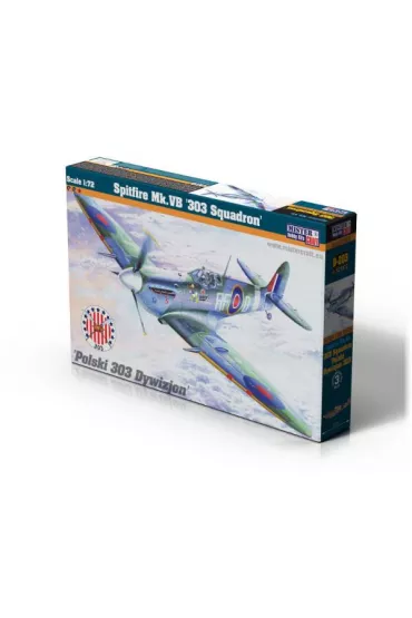 Model samolotu do sklejania Spitfire Mk.VB 303 Squadron 1:72 + farby, klej SD-203 Olymp Aircraft