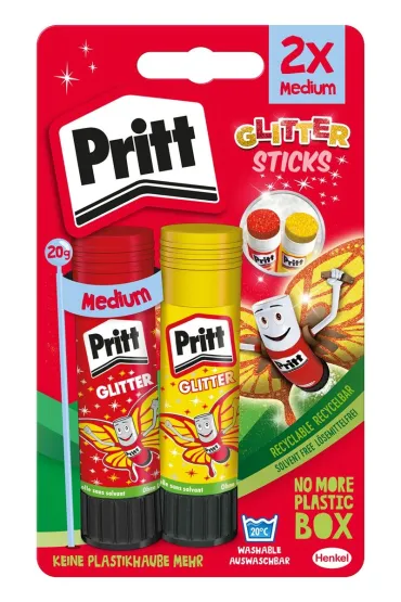 Klej w sztyfcie PRITT z brokatem 2x20g blister 2 x 20 g