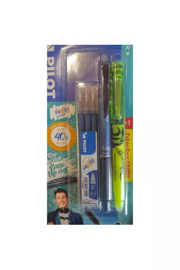 Strigo Dugopis wymazywalny Frixion Clicker + Zakrelacz + 3 Wkady niebieski 0.5 mm