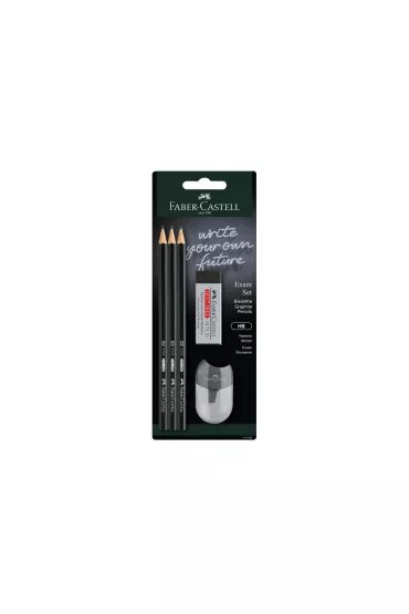 Zestaw exam 3 o��wki 1111 hb + gumka dust free + temper�wka blister faber-castell