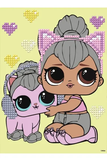 Diamentowa mozaika - LOL Kitty Queen 15x20cm Ideyka