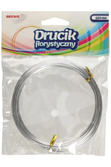 Brewis Druciki florystyczne srebrne 3m x 2 mm