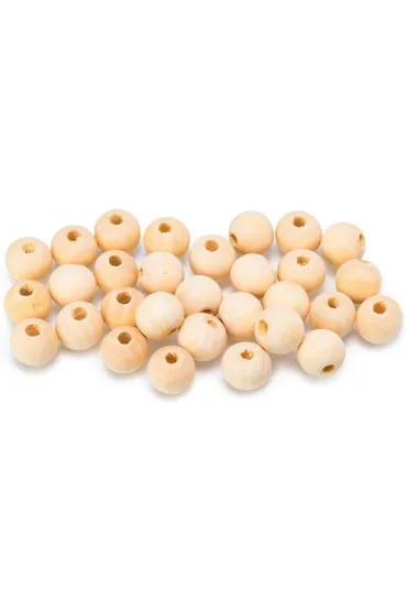 Brewis Koraliki drewniane naturalne 11x12mm
