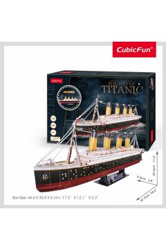 Puzzle 3D 246 el. Titanic LED Cubic Fun