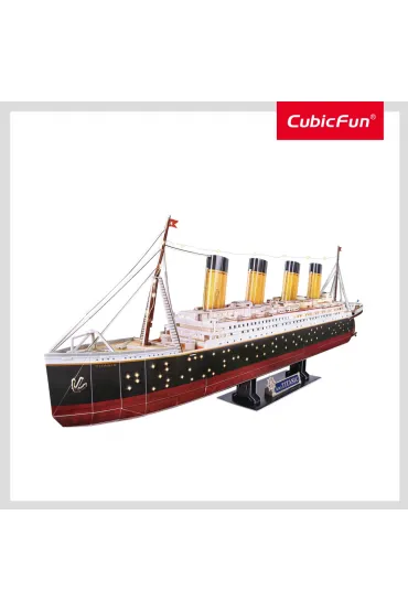 Puzzle 3D 246 el. Titanic LED Cubic Fun
