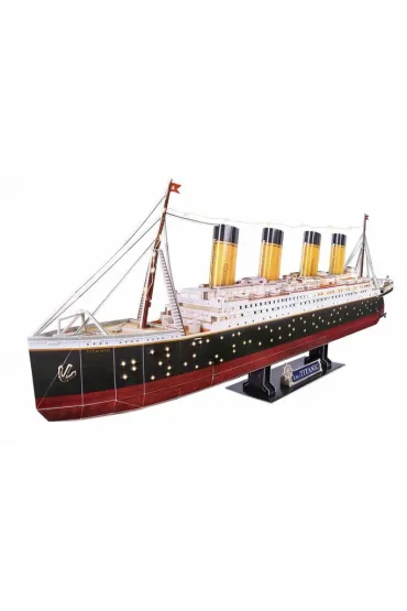Puzzle 3D 246 el. Titanic LED Cubic Fun