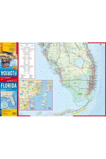 Florida road and tourist map 1:800 000 laminat