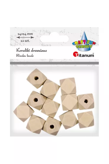 Hasta Koraliki drewniane kostki �ci�te 12 szt.