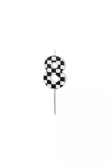 PartyDeco �wieczka urodzinowa 8 5.5cm