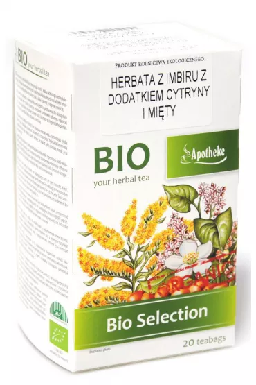 Apotheke Herbatka imbirowa z cytryn� i mi�t� 30 g Bio