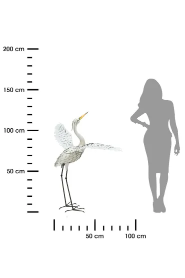 ProGarden Figurka ogrodowa uraw duy metalowy 123 cm