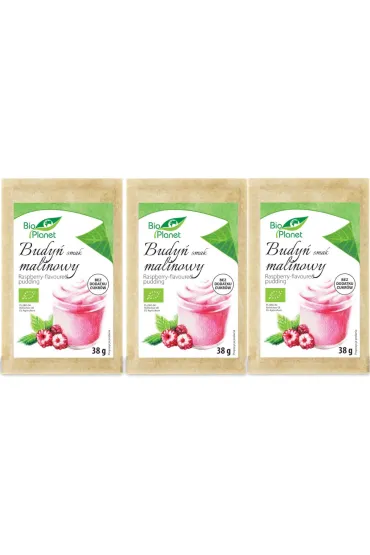 Bio Planet Budy� o smaku malinowym Zestaw 3 x 38 g Bio
