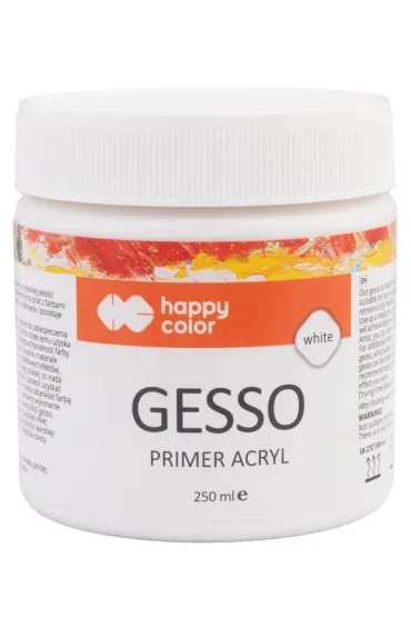 Gesso akrylowe bia�e 250ml HAPPY COLOR