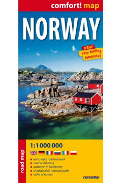 Norwegia mapa samochodowa 1:1000 000