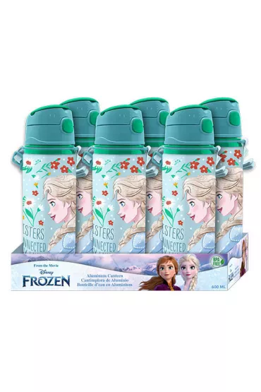 Bidon aluminiowy ze s�omk� Kraina Lodu. Frozen 600ml
