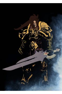BlizzardVerse Stencils - Varian, the King of Alliance, Warcraft - plakat 29,7x42 cm