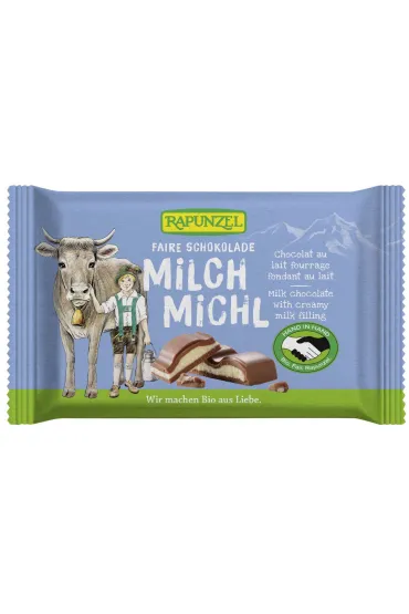 Rapunzel Czekolada mleczna z nadzieniem mlecznym dla dzieci 100 g Bio