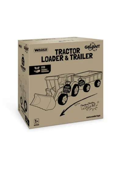 Gigant Traktor �adowarka z przyczep� Wader