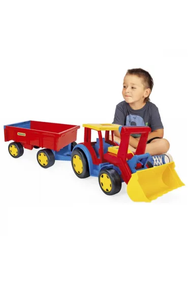Gigant Traktor �adowarka z przyczep� Wader