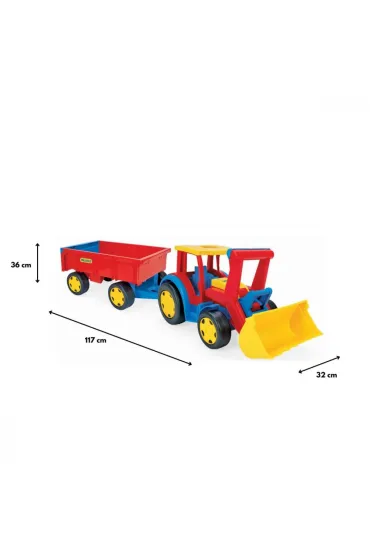 Gigant Traktor �adowarka z przyczep� Wader