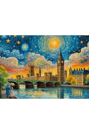Puzzle 1000 el. Impressionist Sky over London CherryPazzi