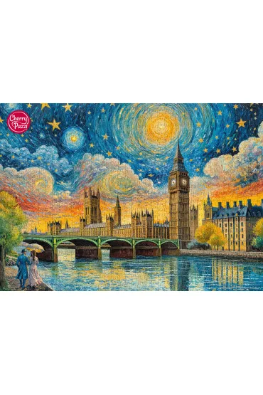 Puzzle 1000 el. Impressionist Sky over London CherryPazzi