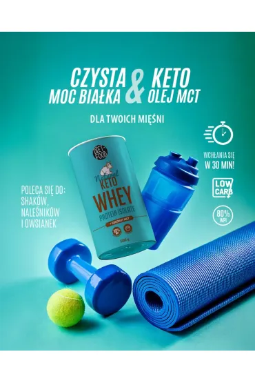 Diet-Food Bia�ko z serwatki izolat WPI z MCT Keto 500 g