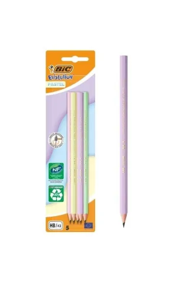 Bic O��wek Evolution Pastel bez gumki 5 szt.