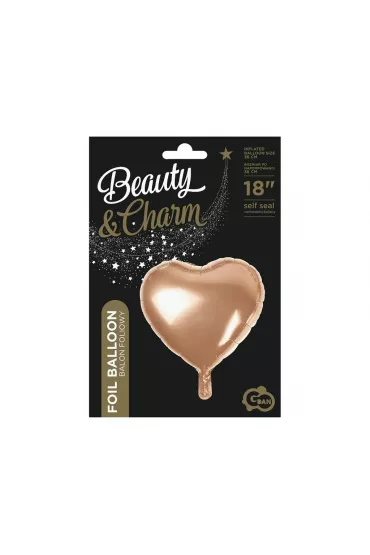 Godan Balon foliowy Serce r�owo-z�oty 45cm