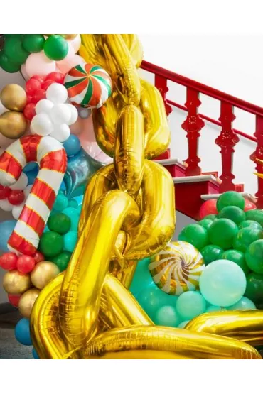 PartyDeco Girlanda balonowa �a�cuch z�oty 6,7m