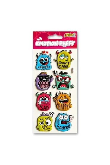 Penmate Naklejki puffy Emotion Monster 8 szt.