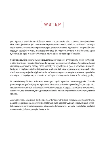 �wiczenia wprowadzaj�ce i utrwalaj�ce g�oski J L - Magdalena Maniecka
