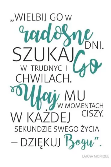Kartka sk�adana Wielbij go w radosne dni