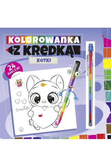 Kotki. Kolorowanka z kredk�