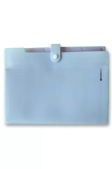 Penmate Teczka z 5-ma przegr�dkami A4 PP-105 pastelowa niebieska