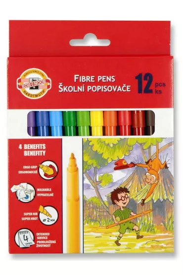 Koh-I-Noor Flamastry szkolne 771002/AB 12 szt.