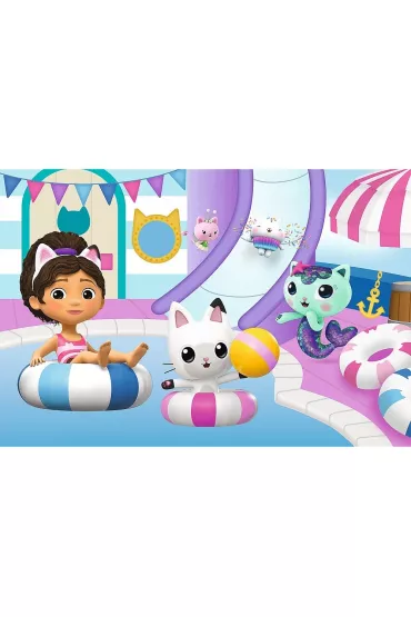 Puzzle 60 el. Gabby na basenie - Koci Domek Gabi 17393 Trefl