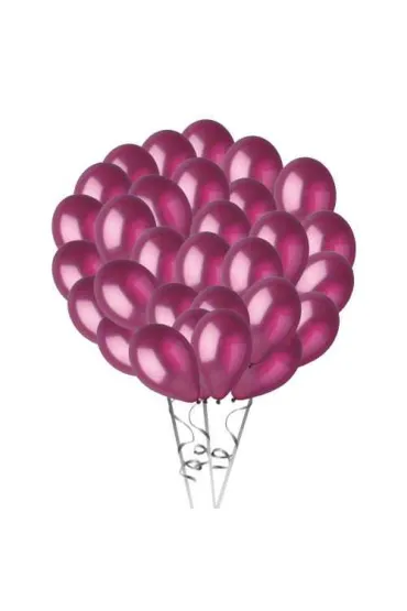 Balony metalizowane 10 bordowe 25 cm